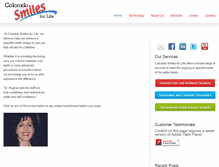 Tablet Screenshot of coloradosmilesforlife.com